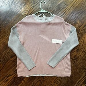 Rachel Zoe Pink and Gray Crew Neck Sweater